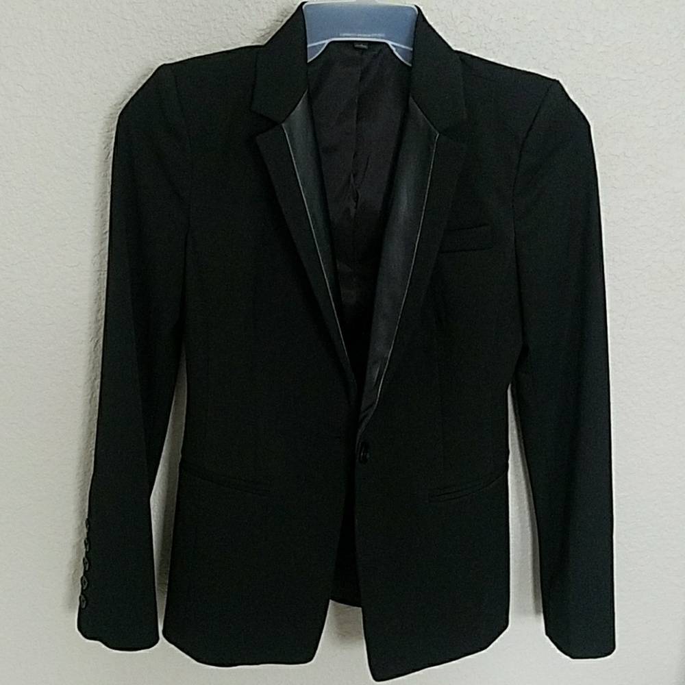 Express black tuxedo blazer